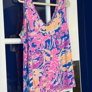 Lilly Pulitzer Pink and Blue Tank Top